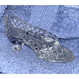 Vintage Glass High Heel 3 Inches Long Trinket